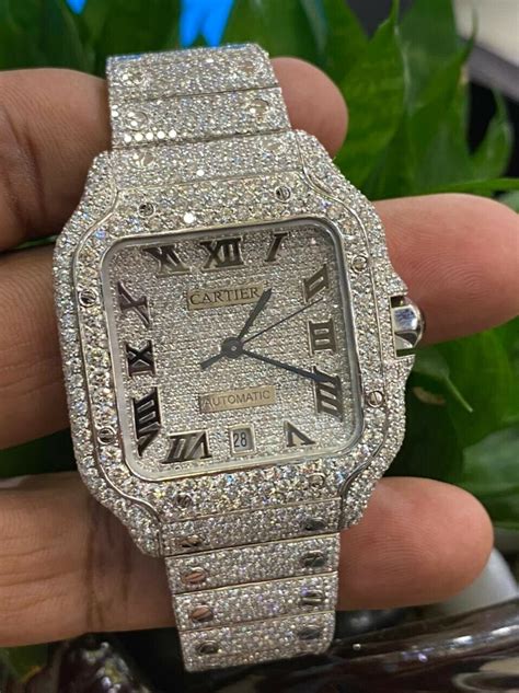 cartier santos diamond watch price